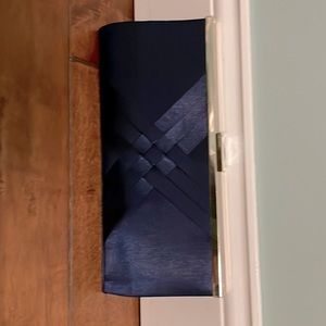 Navy blue clutch bag